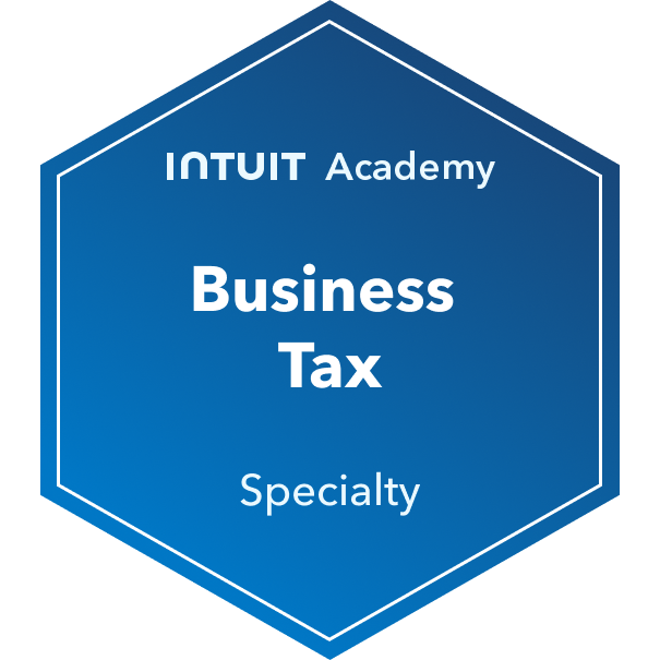Intuit Academy Business Tax Specialty badge